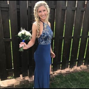 Royal blue prom dress for sale.